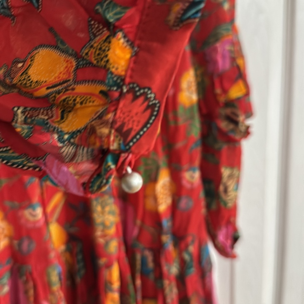 FARM Rio Red Floral Dress - Picture 7 of 11